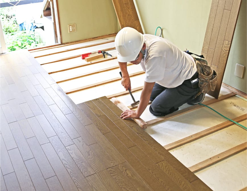 床の張り替えリフォームの施工事例