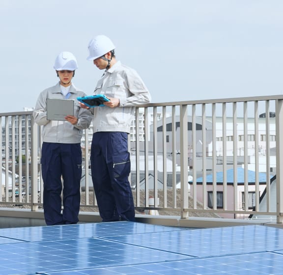 太陽光モジュール点検のイメージ